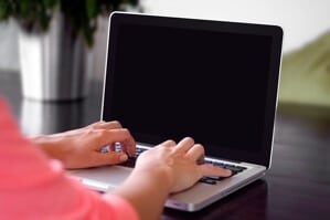 Picture of person on laptop