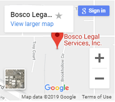 Map of Bosco Legal Services, Inc. office location