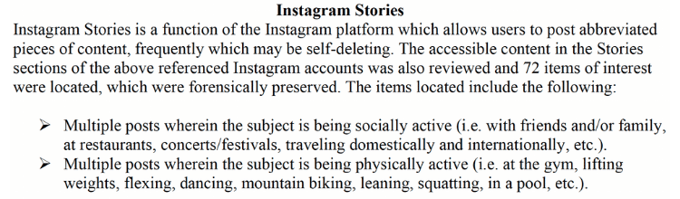 Sample of Bosco Legal Findings from Instagram Stories | Bosco Legal Services